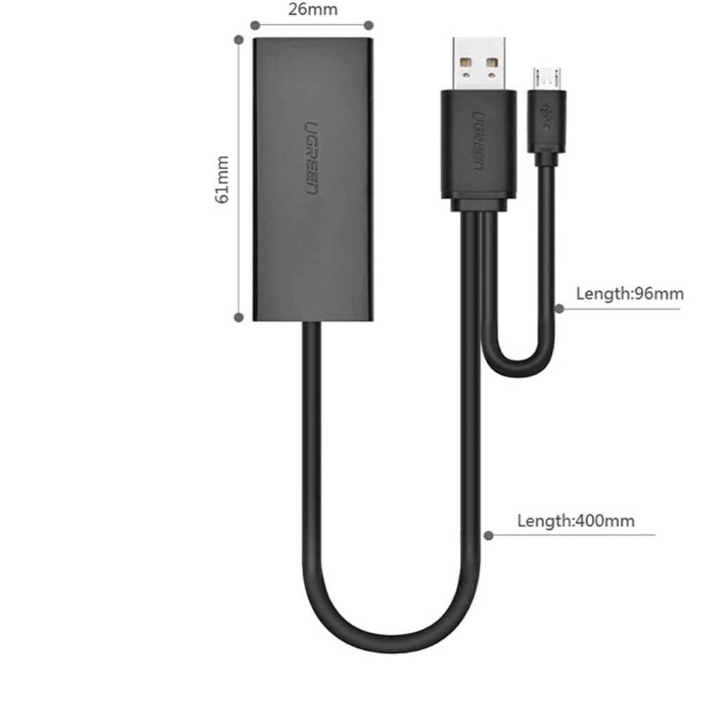 2x 👯♀️Host Pick⚡️UGREEN 30219 USB2.0 EthernetNetwork Adapter w/OTG - Picture 6 of 12